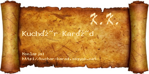 Kuchár Karád névjegykártya
